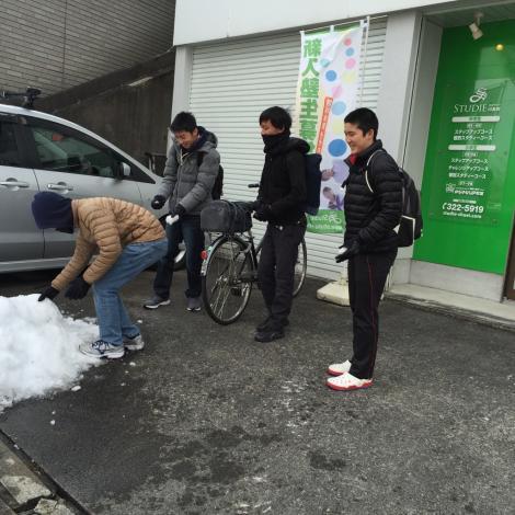 雪と中３生