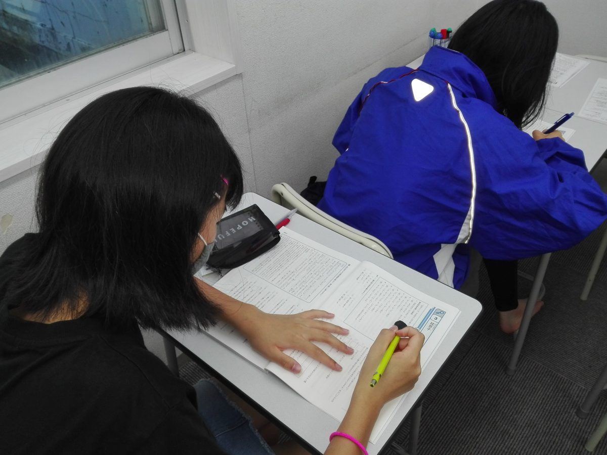 八風中学校テスト期間が始まりました。