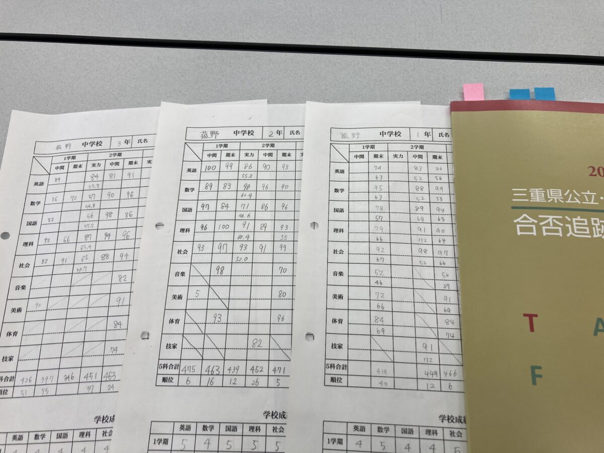 スタディー菰野校　2学期個人保護者懇談